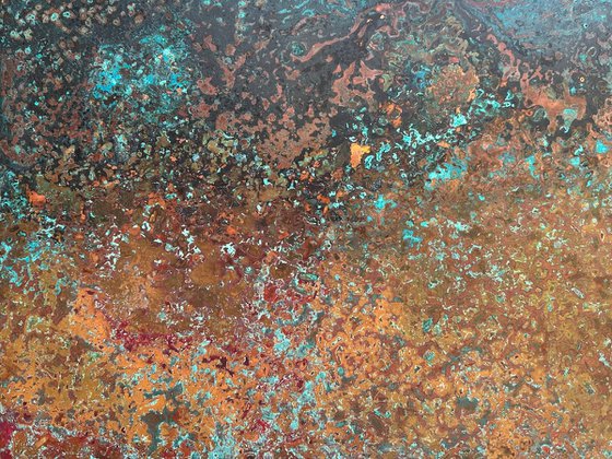 "The Blue Hour" Copper Patina Wall Art