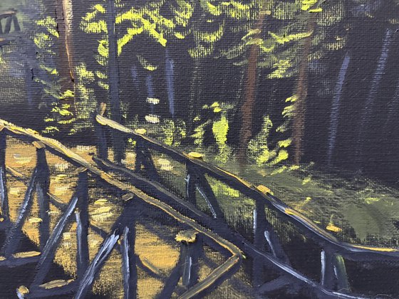 Midnight over the Forest Bridge