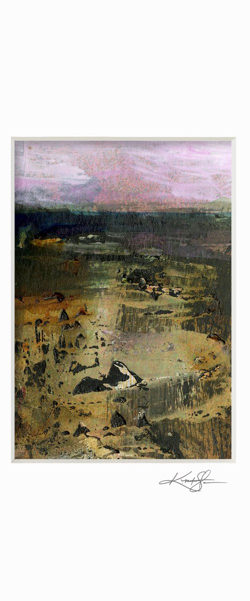 Mystical Land 457 - Small Textural Landscape painting by Kathy Morton Stanion by Kathy Morton Stanion