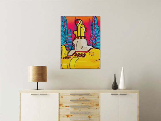 Yellow Submarine on Pink