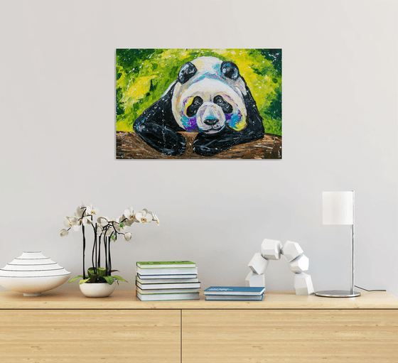 PANDA ( FRAMED 26''X19'' )