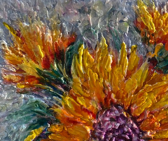 Sunflower Impasto Palette Knife