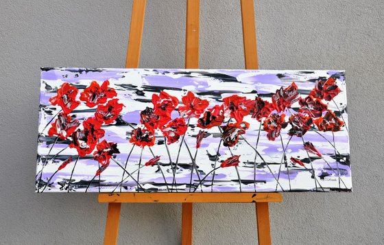 Red Poppies 3 100x40cm