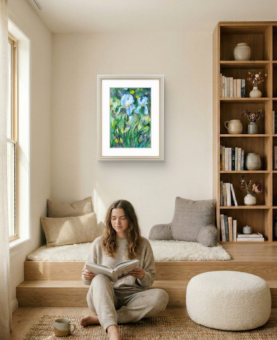 Charming flowers of iris