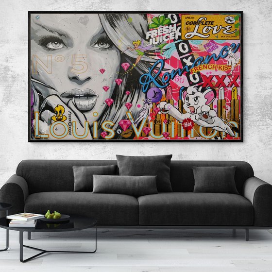 Spellbound Romance 200cm x 120cm Textured Urban Pop Art