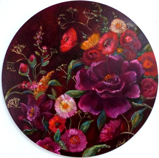 The Velvet Garden. Tondo 50 cm