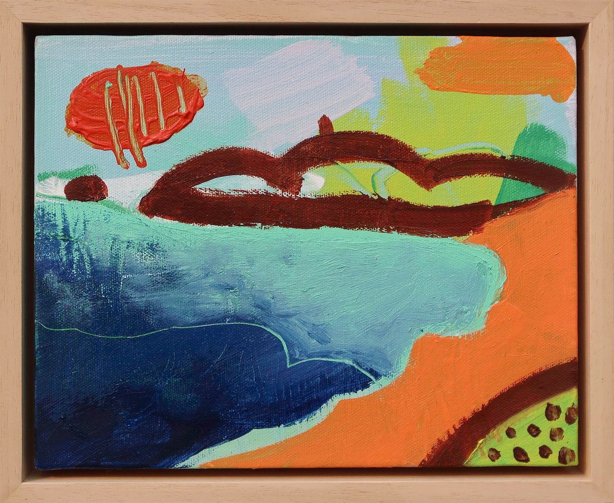 Expressive Landscape Acrylic Painting By Suzie Cumming, 11 X 9", Constantine Bay, Original Artwork