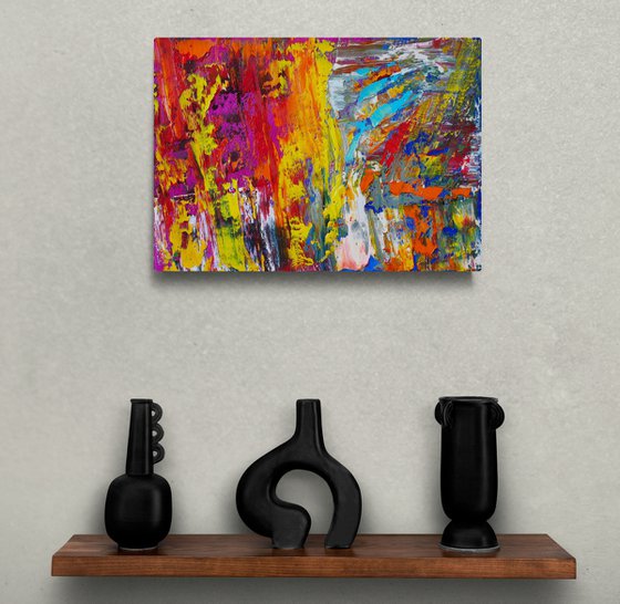 25x35 cm Small Abstract Painting Original Oil Painting Canvas Art