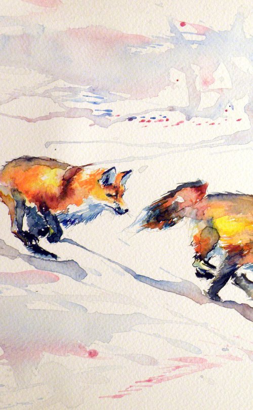 Playing foxes by Kovács Anna Brigitta