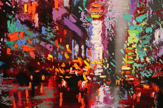 Red Evening in Time-Square