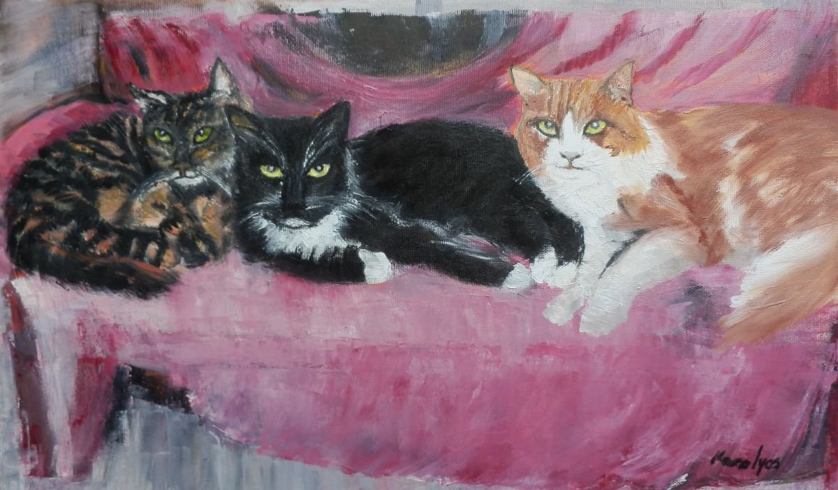 Three tomcats by Maria Karalyos