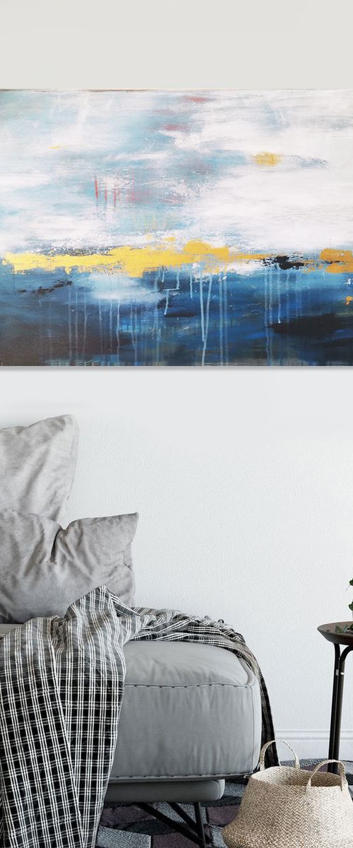 'ANOTHER DAY AT THE SEA 2' – Abstract seascape by Stefanie Rogge