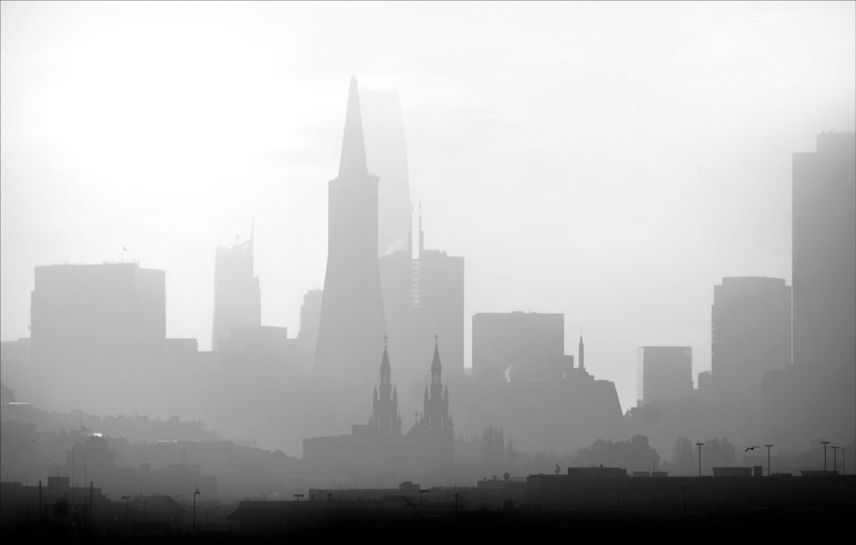 Morning Mist -San Francisco Skyline by Stephen Hodgetts Photography