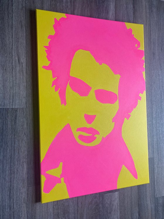 Original Sid Vicious Sex Pistols Pop Art Canvas Painting