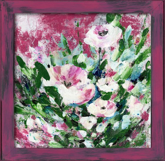 Ella's Dream - Framed Floral Painting by Kathy Morton Stanion