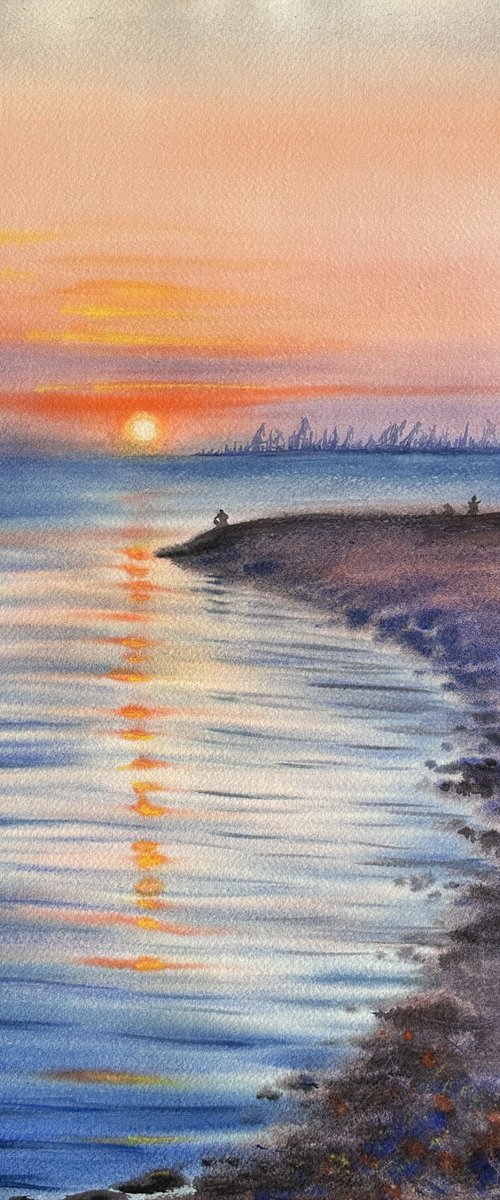 The Aesthetics of a Sunset over the Sea by Oleksandra Padushyna