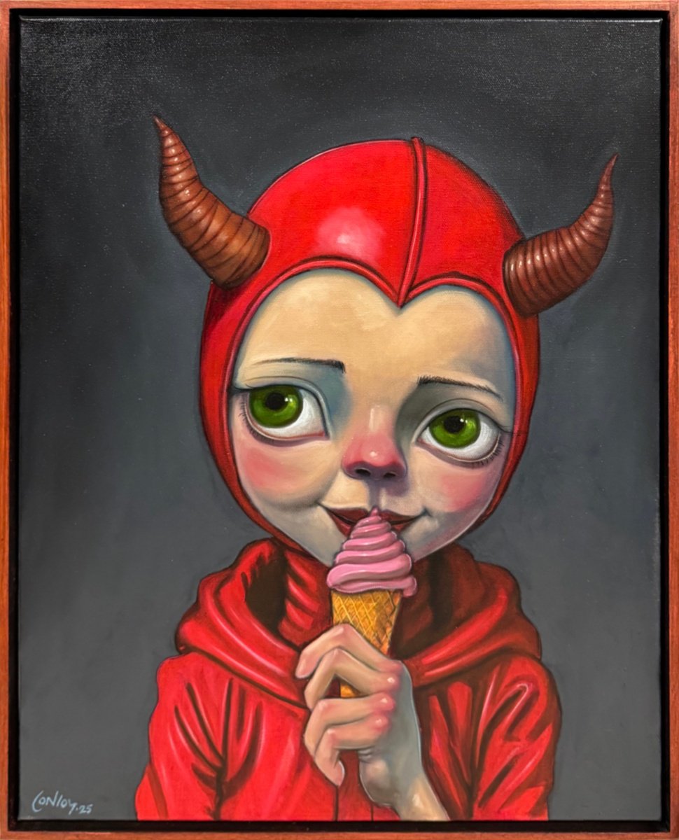 Expressive Portrait Oil Painting By Pete Conroy, 17 X 20", It