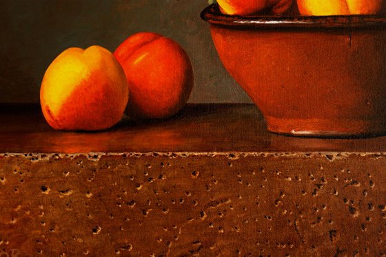Nectarines and Terracotta Bowl