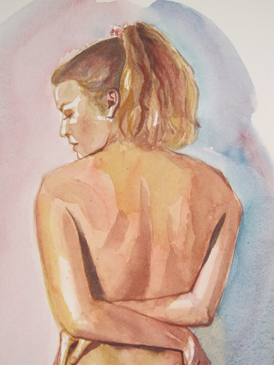 Standing female nude