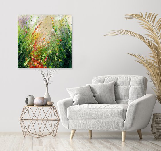 Dreaming In The Meadow - Floral Painting by Kathy Morton Stanion