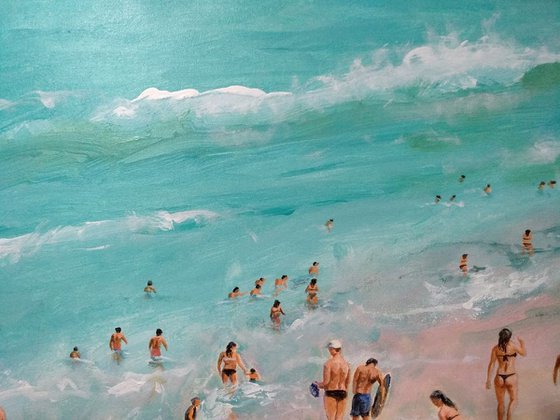 Summertime beach 40x28 in