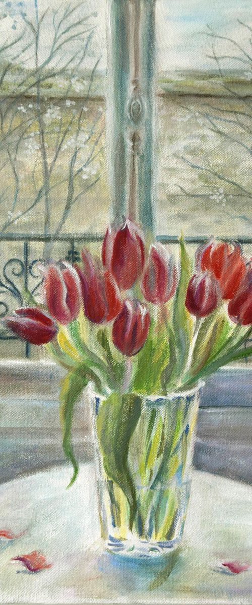 French window in spring by Katia Boitsova