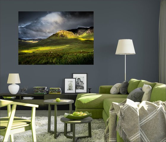 Summer Greens - Extra large wall art 60 x 40 inches in green