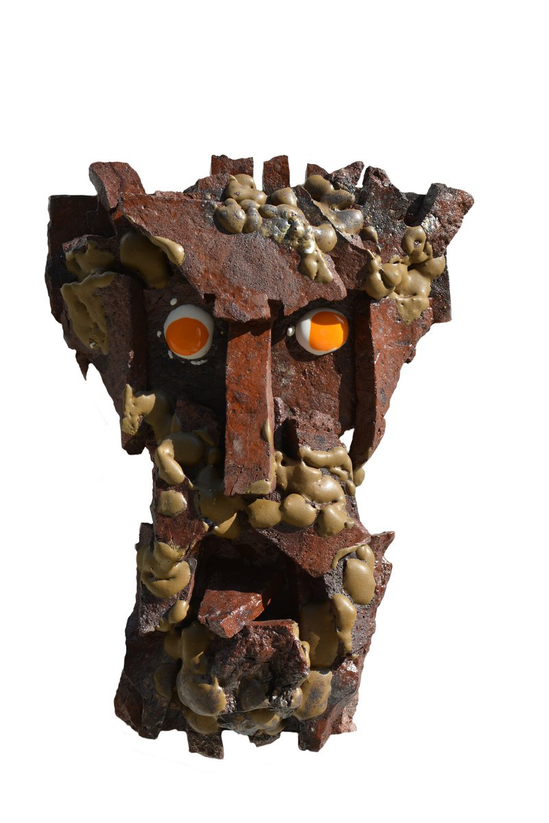 Expressive Portrait Relief By Ognyan Chitakov, 12 X 17", "i?in", Original Artwork