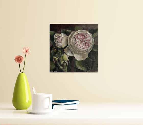 Pink roses still life