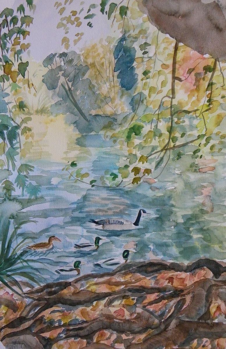 Autumn Lake 2 by Mary Stubberfield