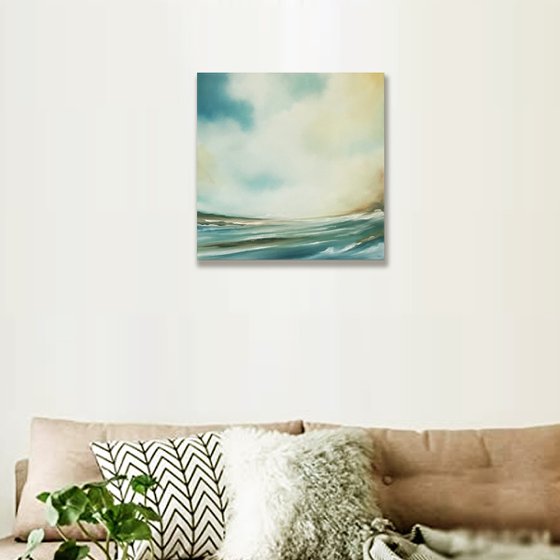 The Winds Will Carry Us - Original Seascape Oil Painting on Stretched Canvas