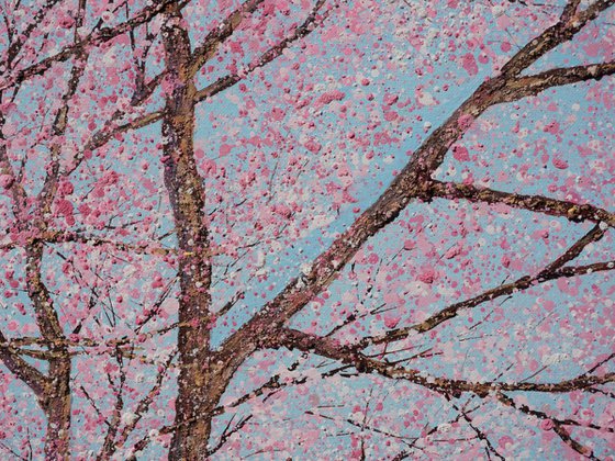Below The Cherry Blossom Tree | 100cm x 100cm