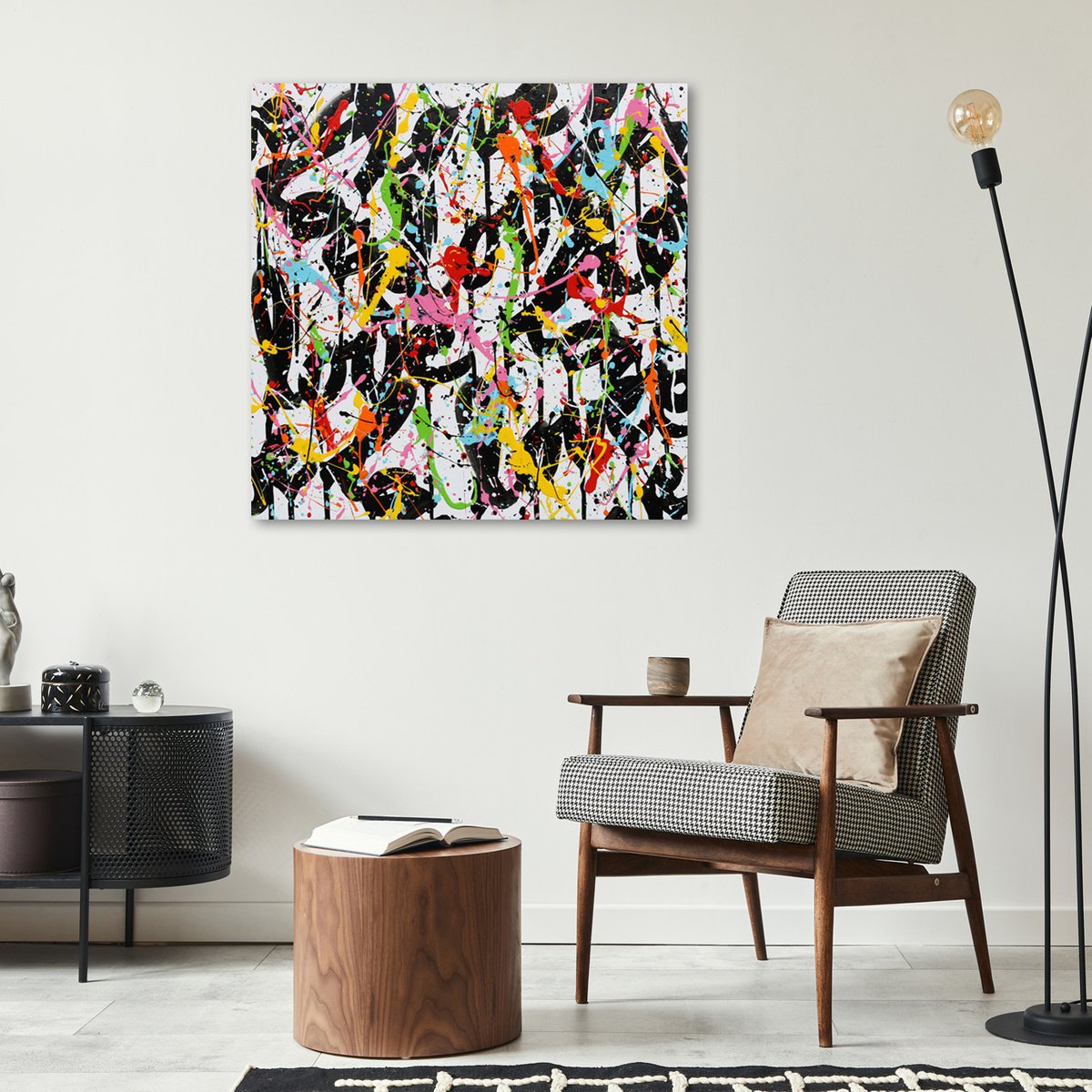 Urban And Pop Acrylic Painting , Black Love By Isabelle Pelletane, 24 X 24, Artwork For Sale On Artfinder