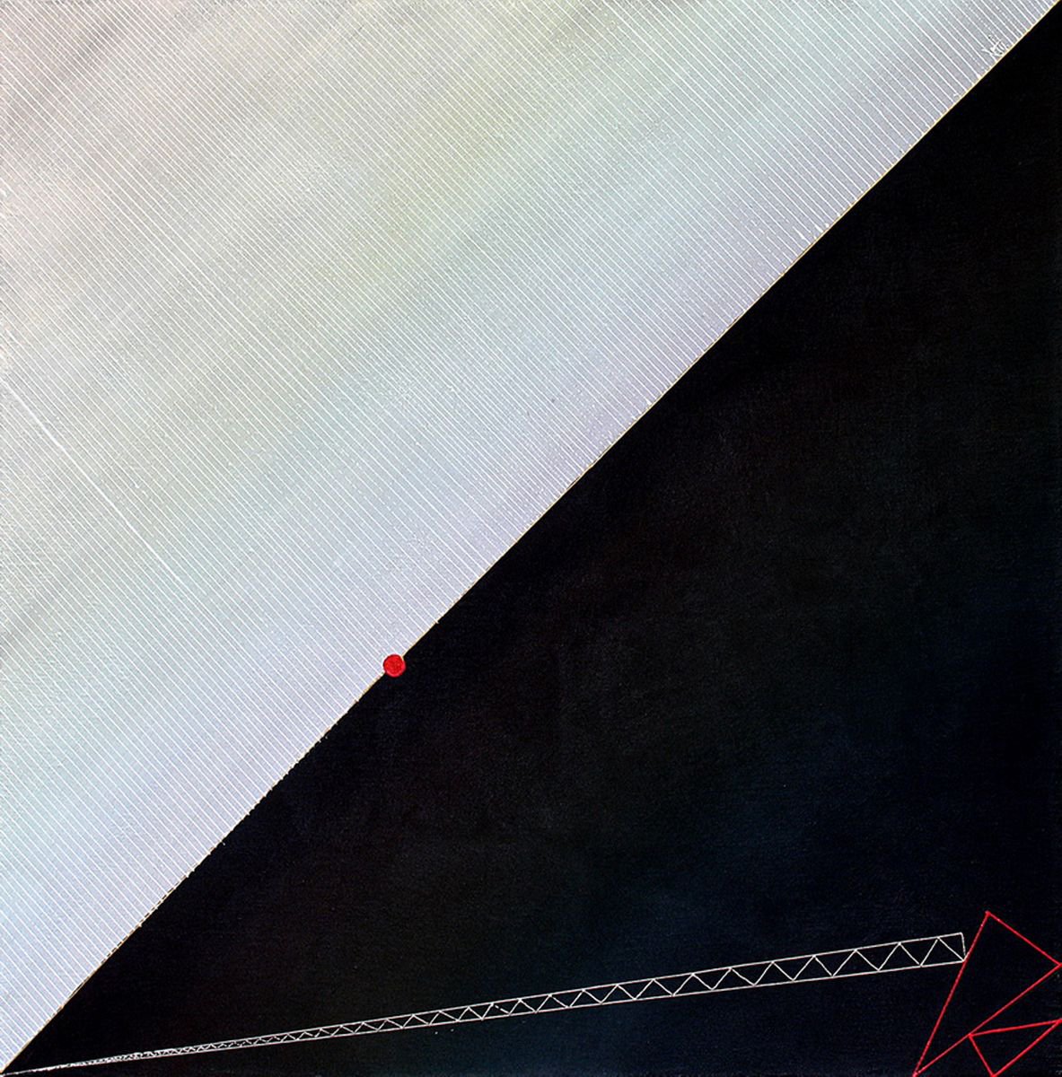 Geometric Abstract Acrylic Painting By Viktor Ivaniv, 39 X 39", Fall Of Man, Original Artwork