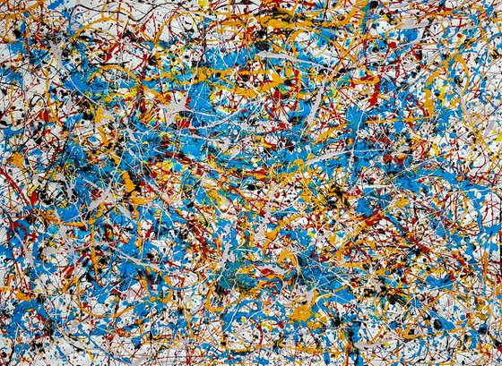 - Tematia - Style of JACKSON POLLOCK. Abstract Expressionism Painting.