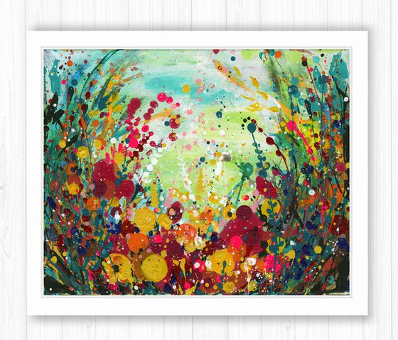 Floral Euphoria 4 -  Abstract Flower Painting  by Kathy Morton Stanion