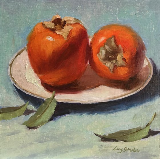 Two Persimmons (framed)