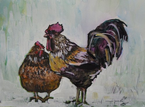 Chickens by Elena Sanina