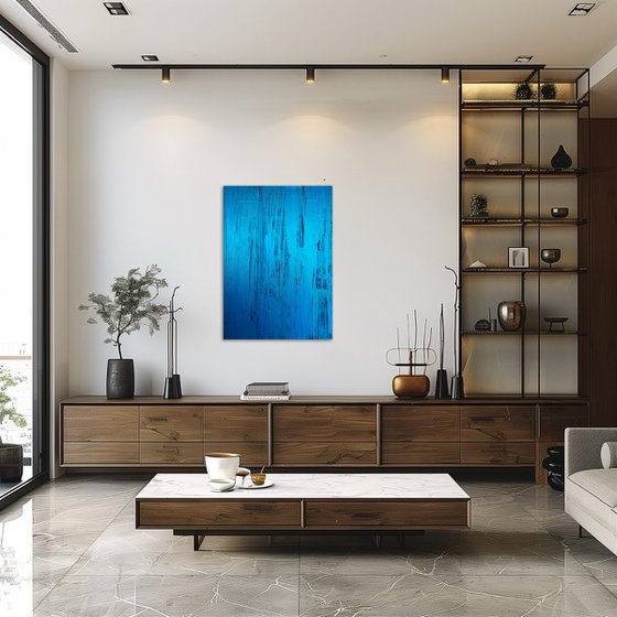 Hand-painted Blue Flow