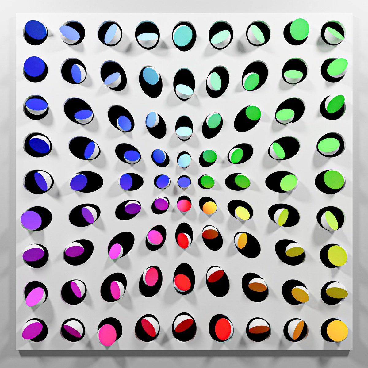 Geometric Abstract Wood Sculpture By Andrij Savchuk, 39 X 39, Birth, Original Artwork