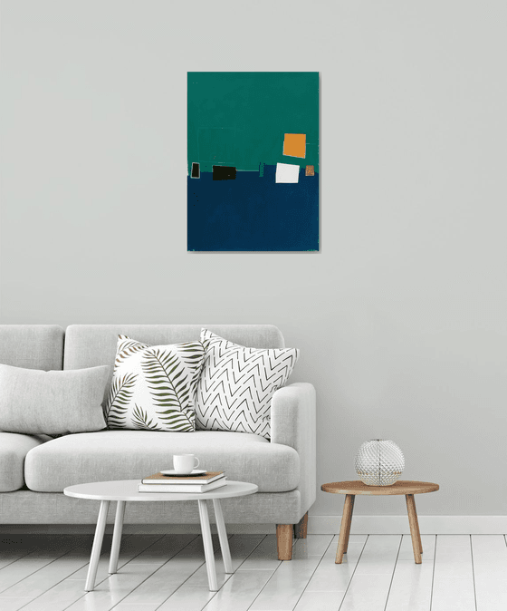 Green and blue composition III