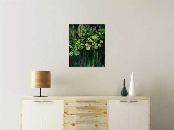 Water Lily Oil Painting