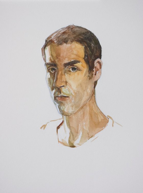 life model selfportrait - watercolor