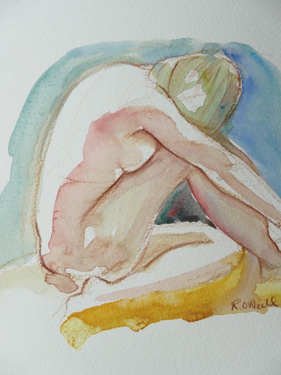 Seated female nude