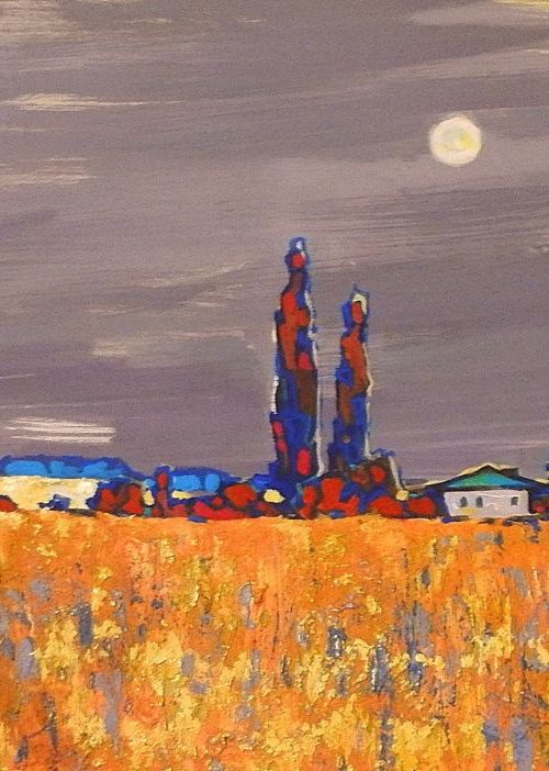 moonlight night, 100x60 cm by Sergey  Kachin