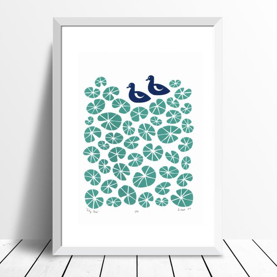 Lily Pond - Unframed - FREE Worldwide Delivery