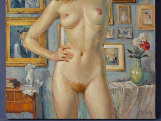 NUDE FEMALE MODEL