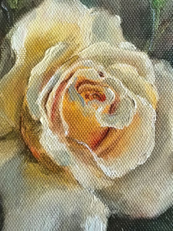 Yellow roses still life