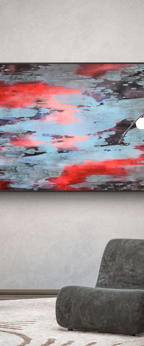 REFLECTION III-Contemporary Abstract Painting by Orvvet