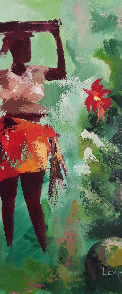 Beautiful Red Flower by Alex Mensah